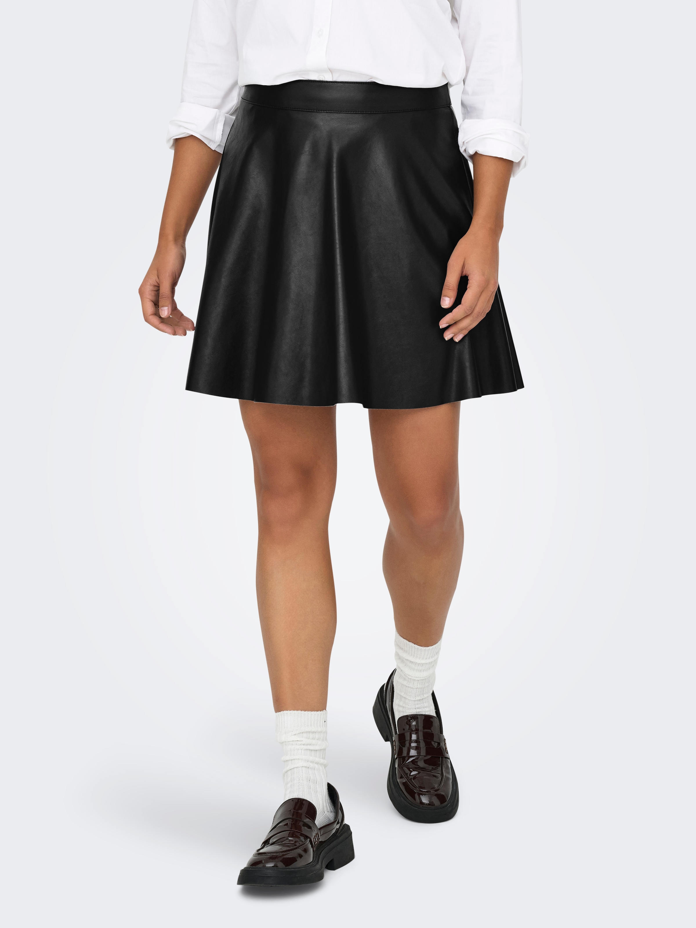 ONLY Lederimitatrock »ONLUNA FAUX LEATHER FLARED SKIRT OTW«
