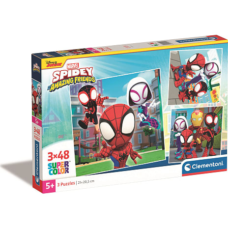 Spidey og hans utrolige venner puslespil - 3x48 brikker