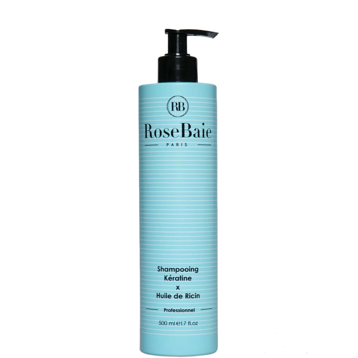 RoseBaie Paris Kératine x Huile de Ricin Shampooing Hydratant et Réparateur