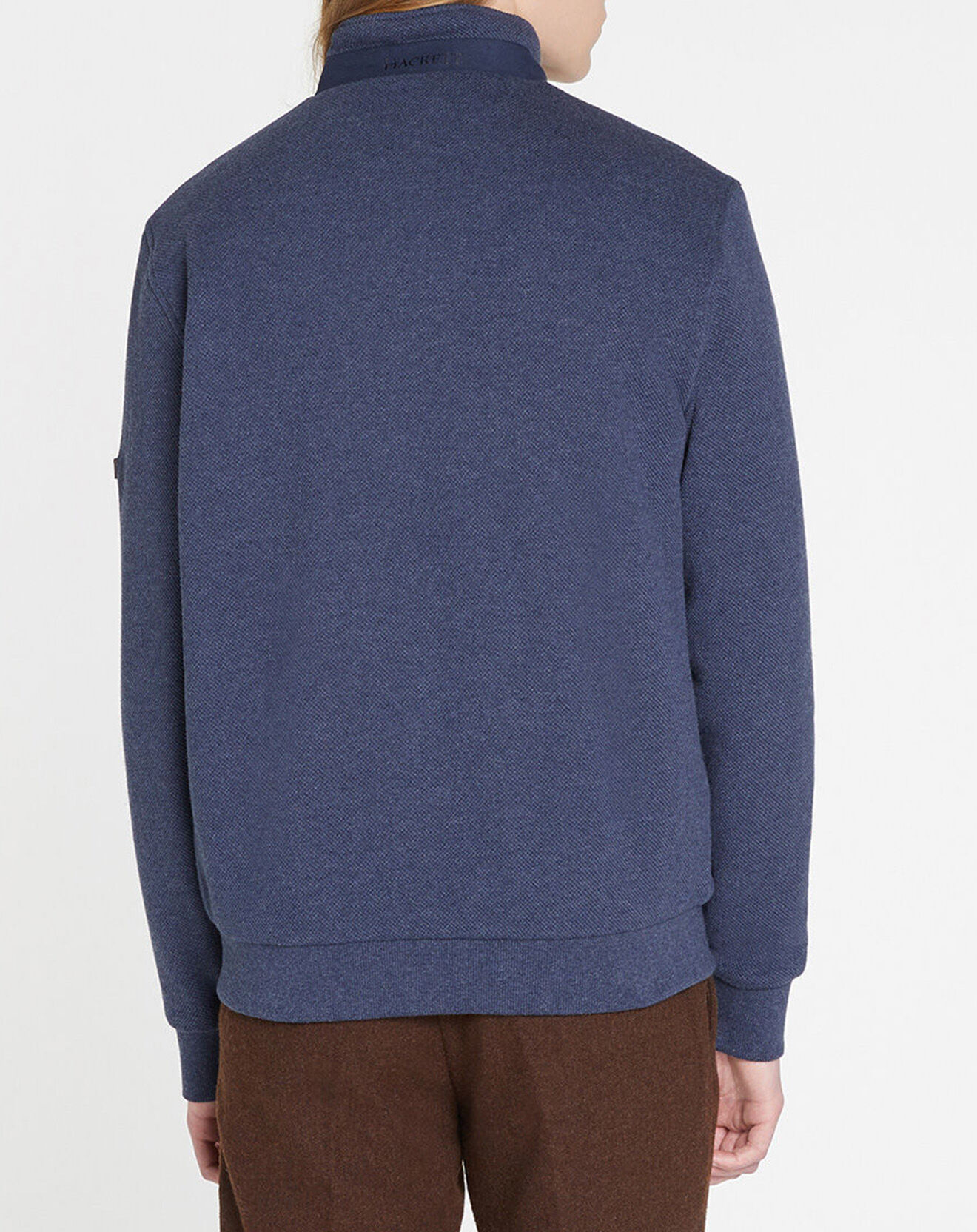 Hackett London Blouson en jersey bleu moyen