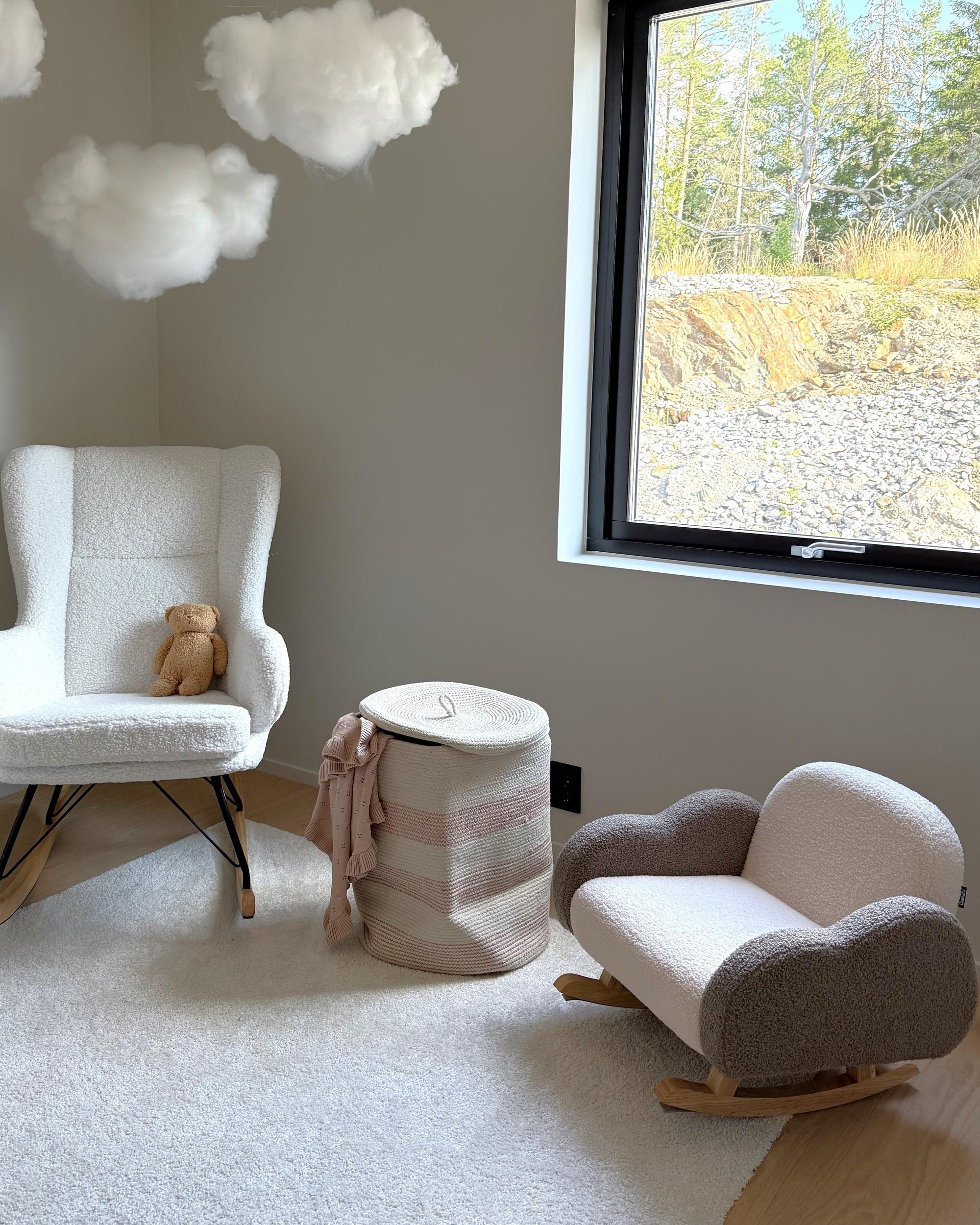 Kinderschommelstoel Wolk SKARE Bouclé Beige
