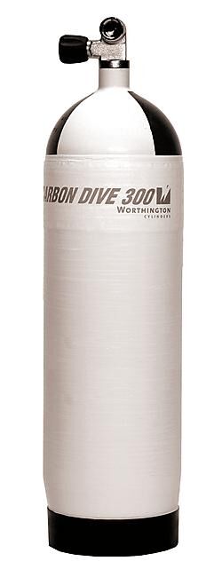 CARBONDIVE - BOUTEILLE CARBONE 12L +ROBINET 300B 1 SORTIE