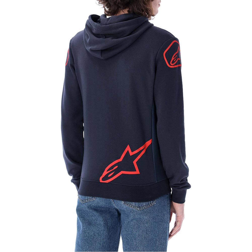 jorge martin - Sweat zippé à capuche Dual 89 Alpinestars Bleu / Rouge