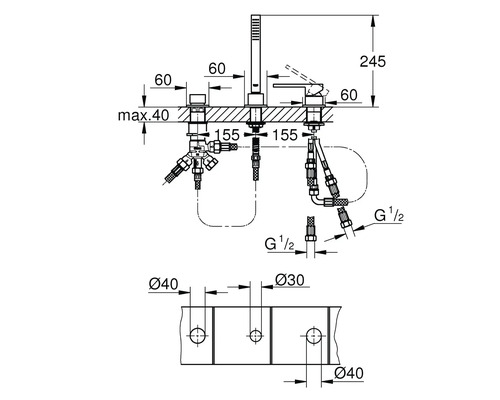 GROHE badkraan GROHE PLUS chroom 23845003