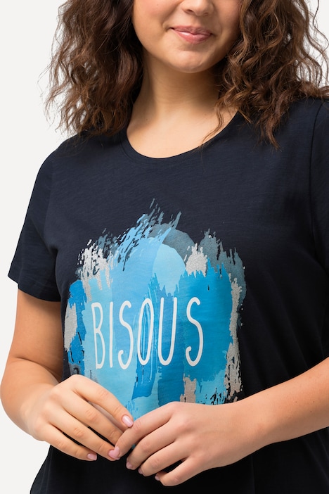 T-Shirt, Bisous , Rundhals, Classic, Halbarm