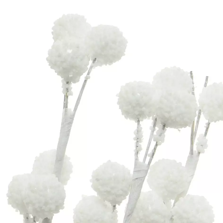 Lot de 3 branches de Baies (15 cm) Artiqua Blanc