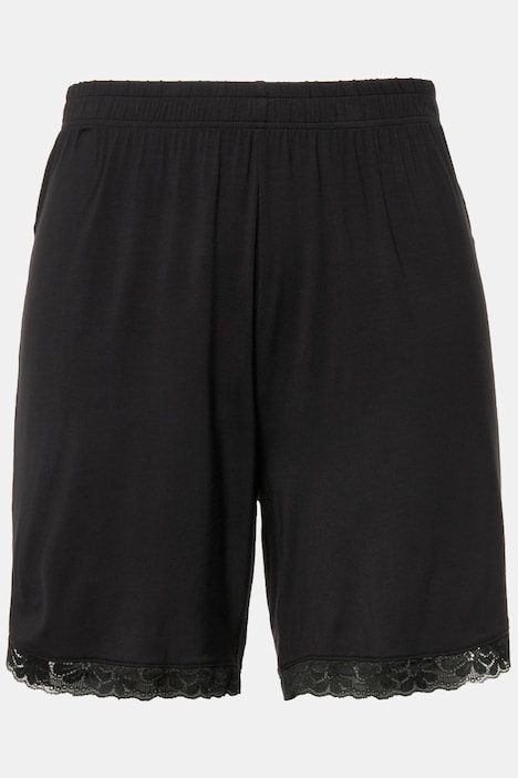 Pyjama, kurzer Zweiteiler, Spitze, Top, Shorts