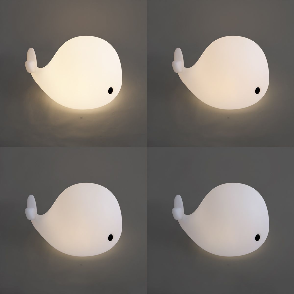 Tafellamp wit 30cm incl. LED dimbaar IP54 oplaadbaar - Baby Whale