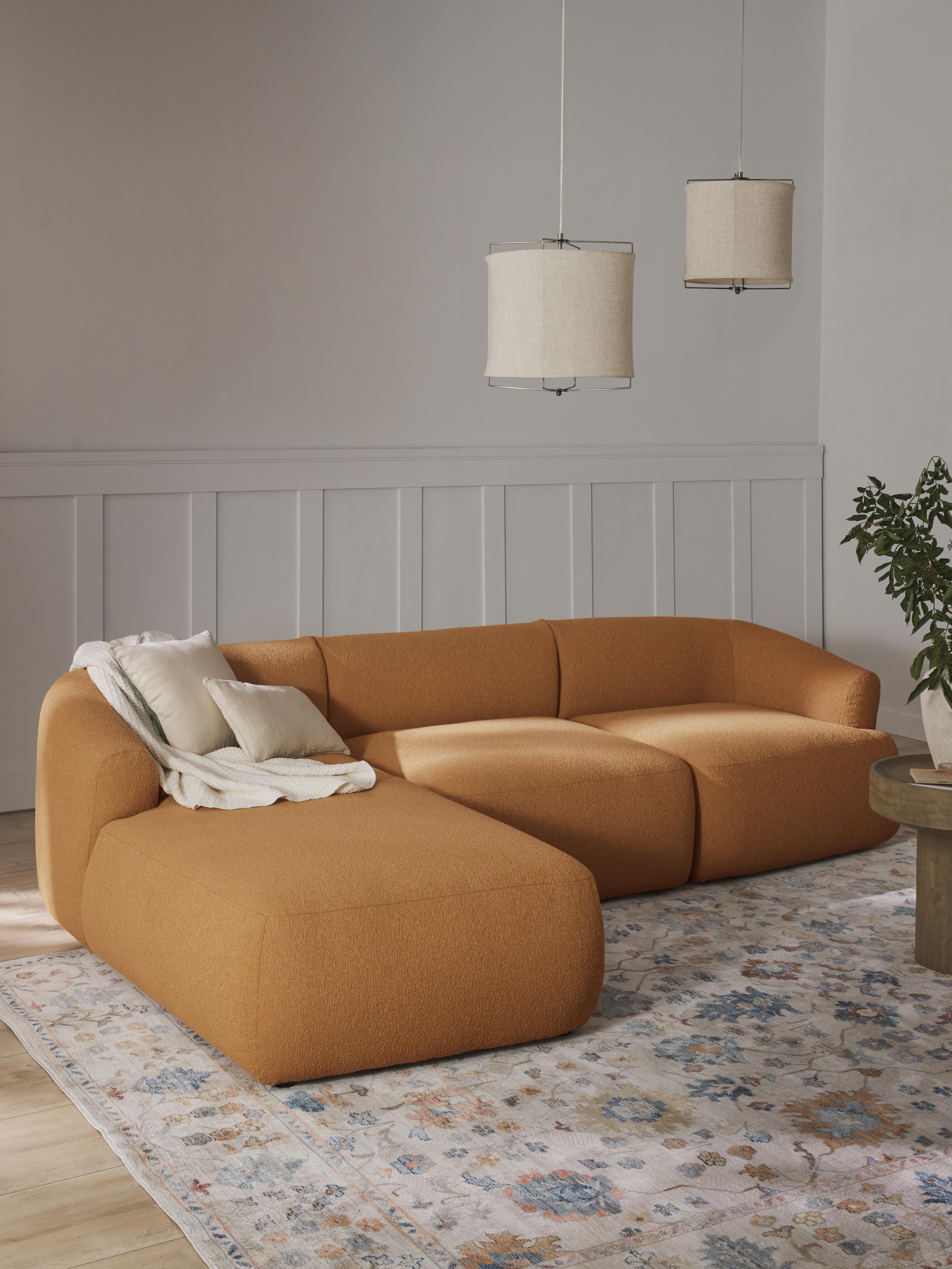 Modulaire bouclé hoekbank Sofia (3-zits)