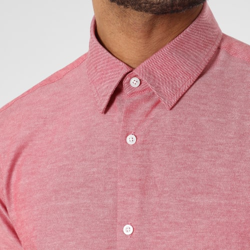 Chemise Manches Longues 2883 Rouge Chiné