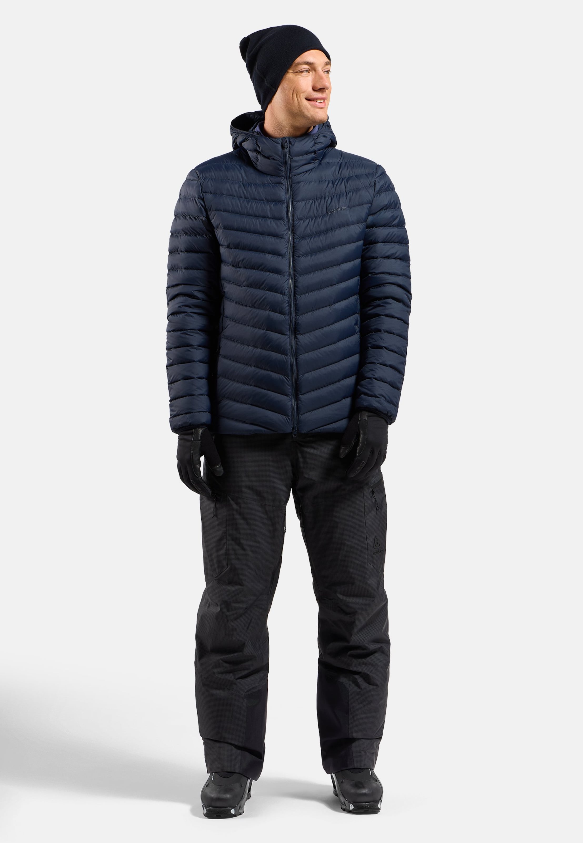 Kompakte X-Alp Daunenjacke mit Kapuze 2.0 in dark sapphire