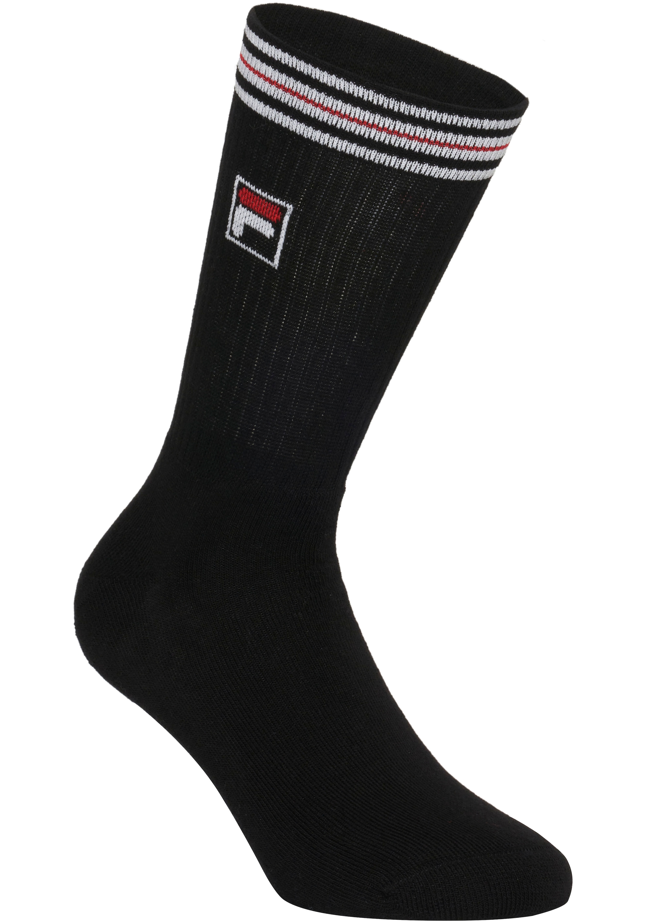 Fila Sportsocken »UNISEX TOP QUALITY FULL TERRY VINTAGE SOCKS« 4 Paar tlg. sportliches Design mit Logodetail