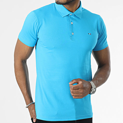 Polo Manches Courtes Bleu Clair