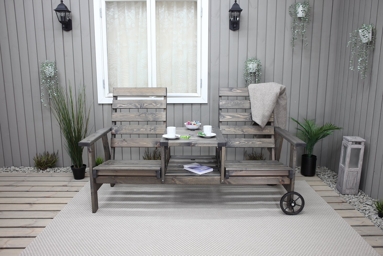 Risør duo sofa Gråbeiset heltre furu