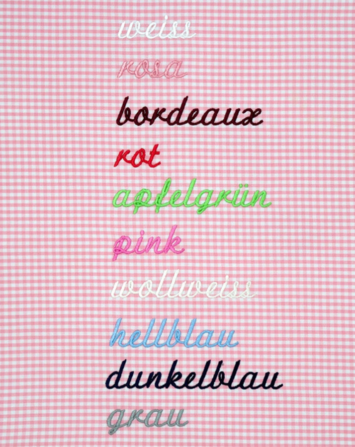 Personalisierte Schultüte rosa (Stickfarbe: rot)