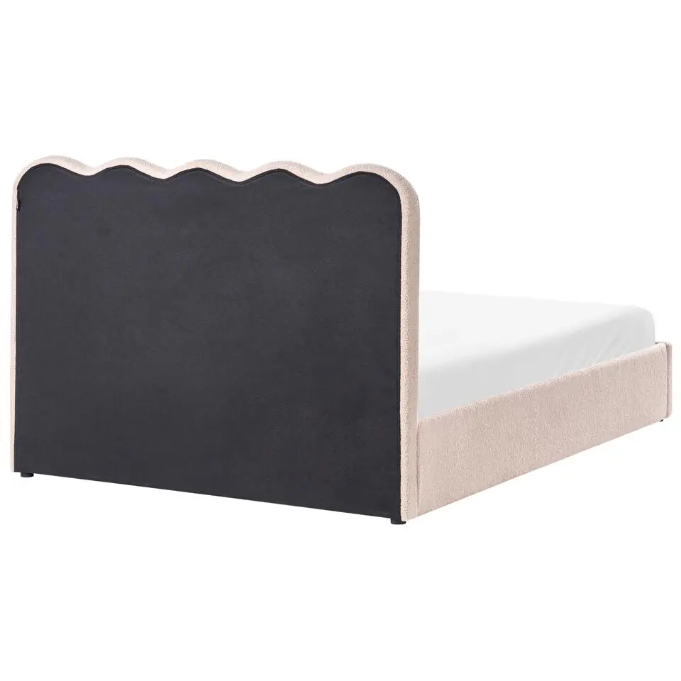 NANTERRE - Bed met opbergruimte - Beige - 140 x 200 cm - Bouclé