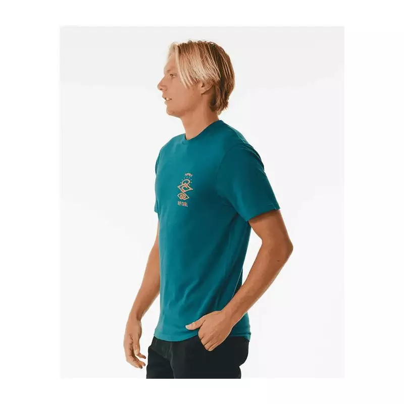 Teeshirt RIPCURL Search Icon Tee Blue Green