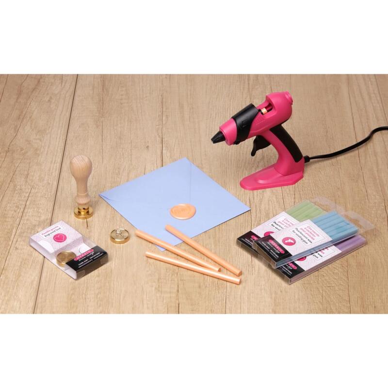 Petit pistolet cire spécial loisirs créatifs - fuchsia