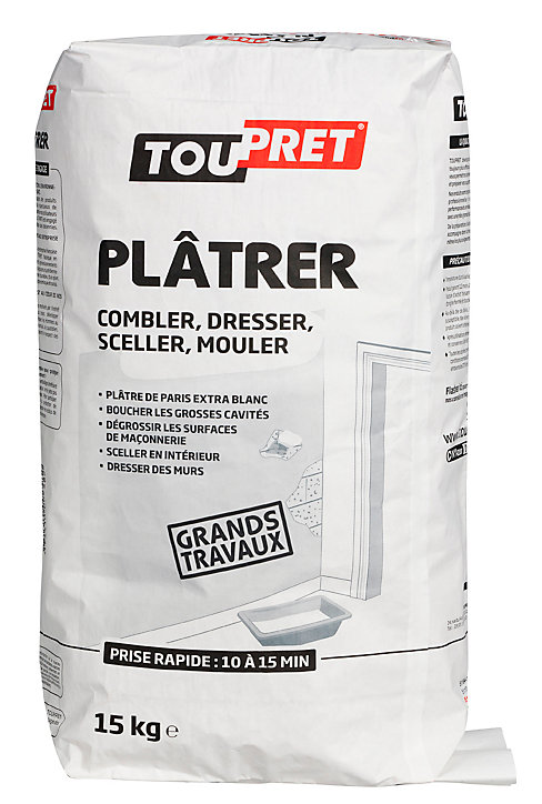 Plâtre de Paris super fin 15 kg Toupret