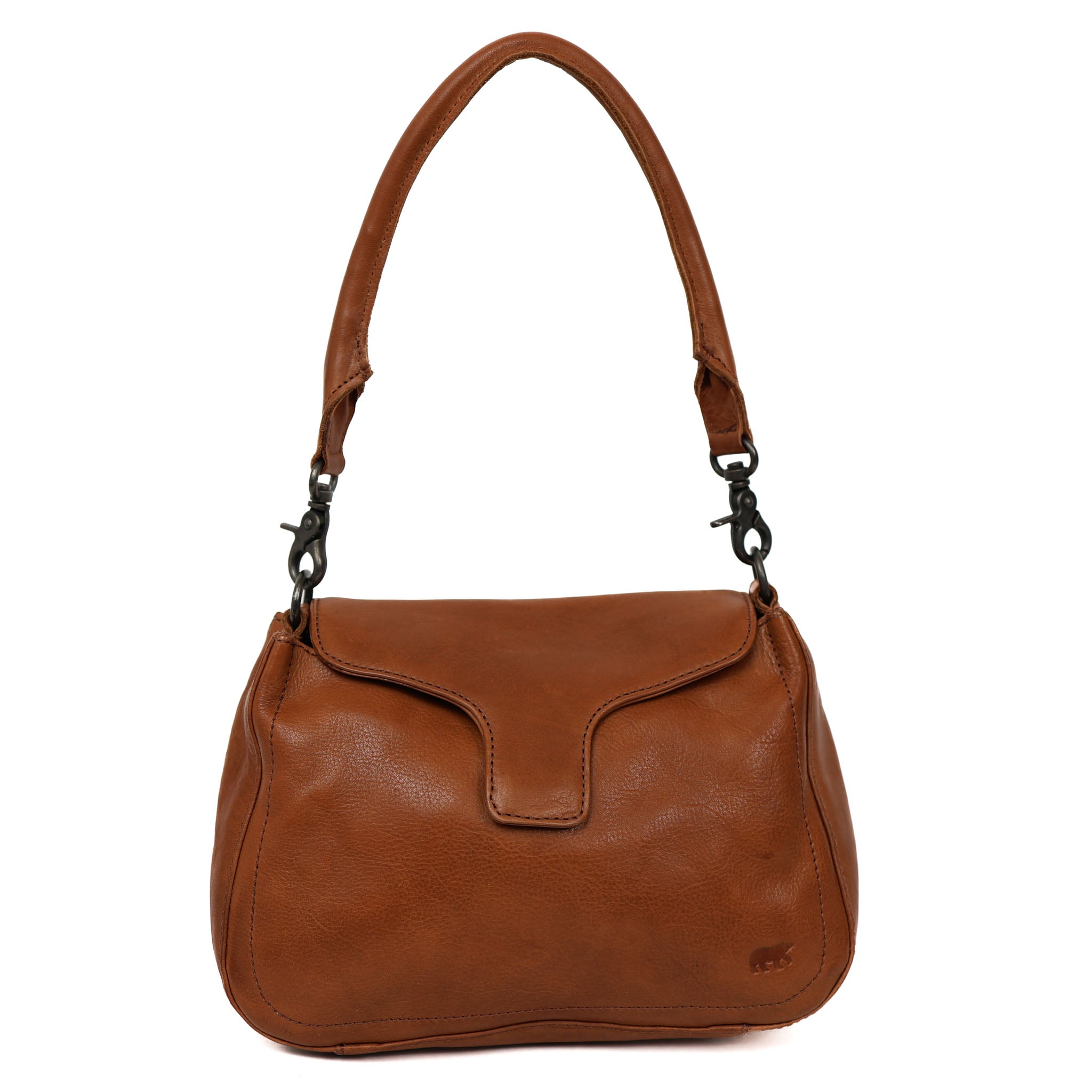 Hand-/schoudertasje met flap 'Fenna' cognac COGNAC