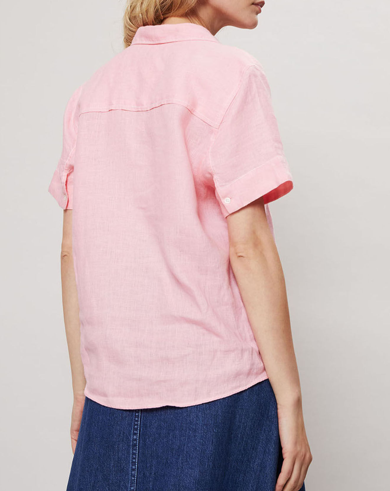 J.Crew Top 100% Lin Ranita Popover rose