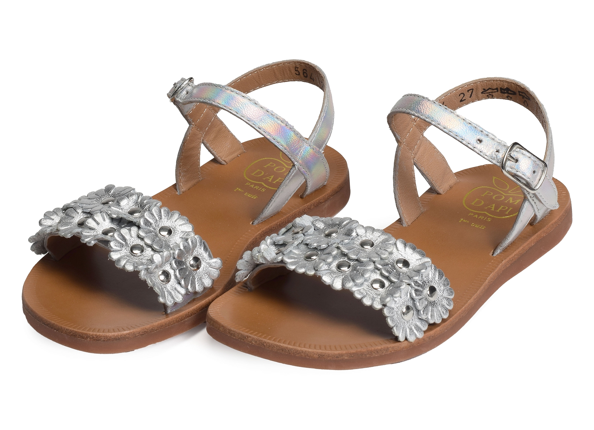 Plagette multi flo argent