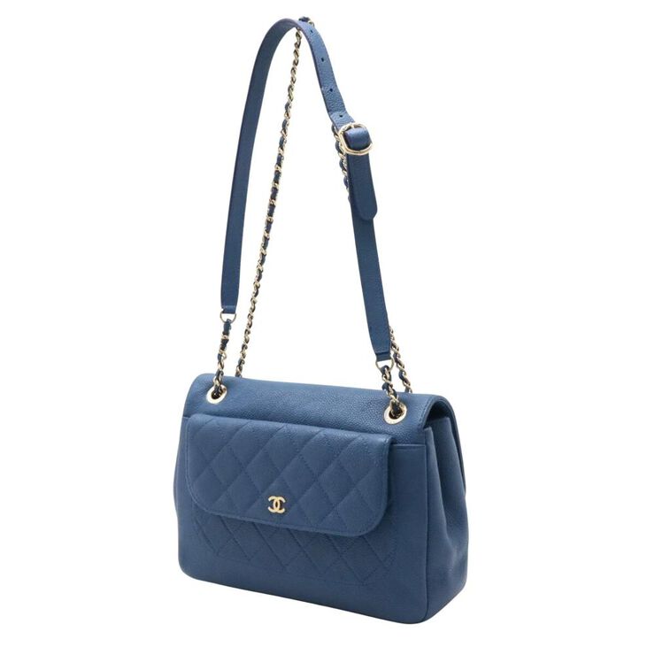 Chanel Vintage Chanel Flap Bag Blue
