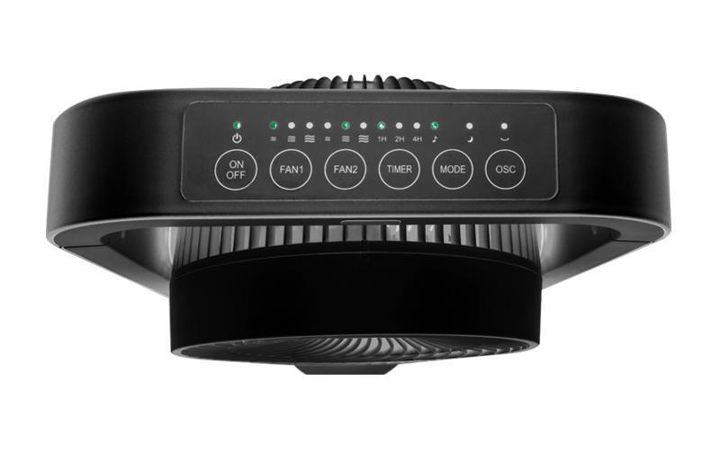 Standventilator Vind 2 Schwarz<br>Flexibel einsetzbarer Doppelventilator