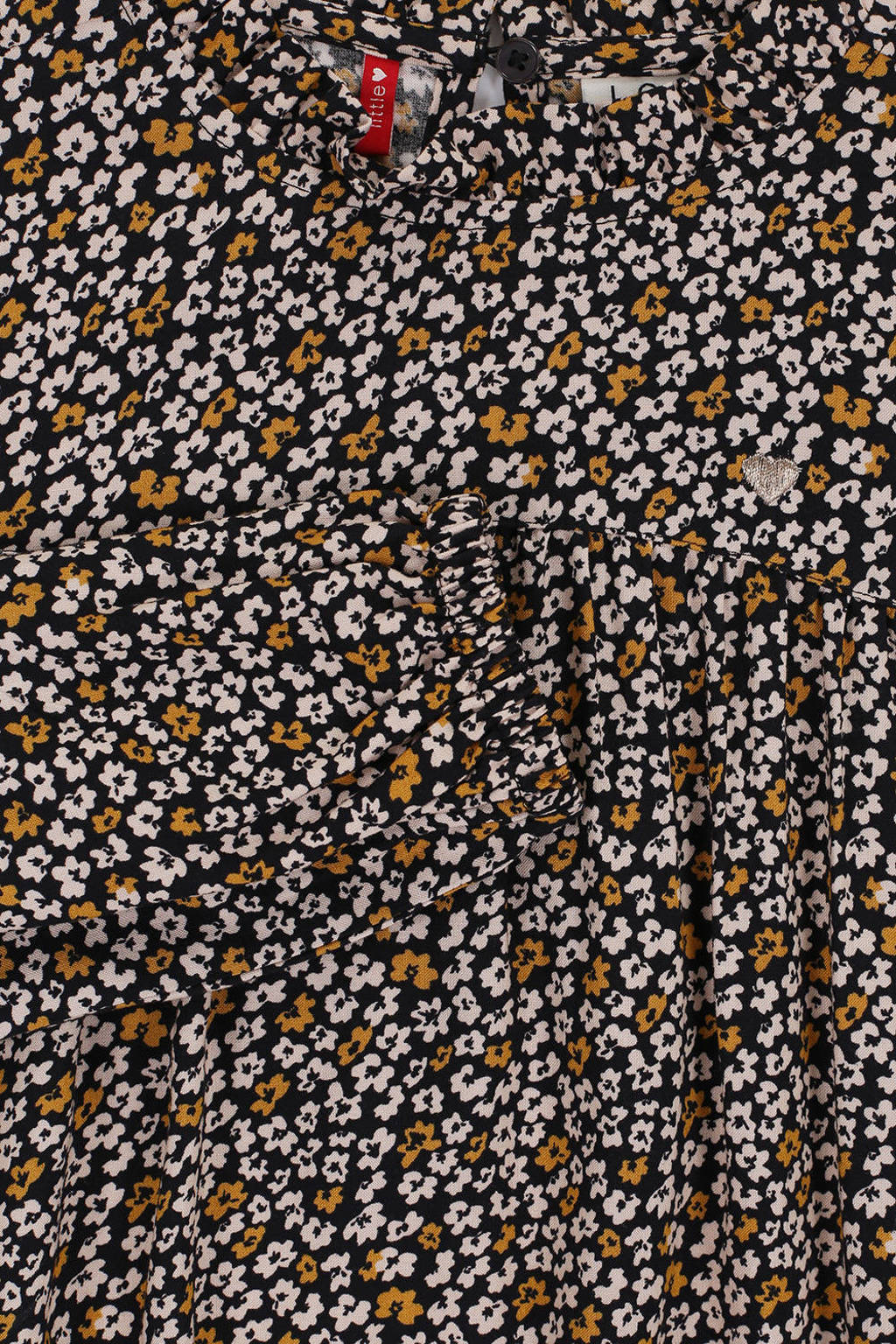 LOOXS gebloemdetop zwart/beige/bruin