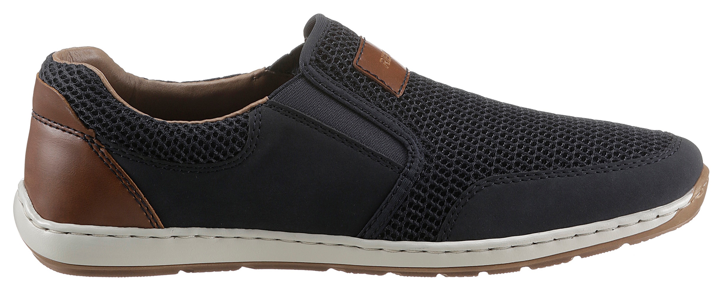 Rieker Slipper  Sommerschuh, Schlupfschuh, Freizeitschuh mit kontrastfarbenen Besätzen