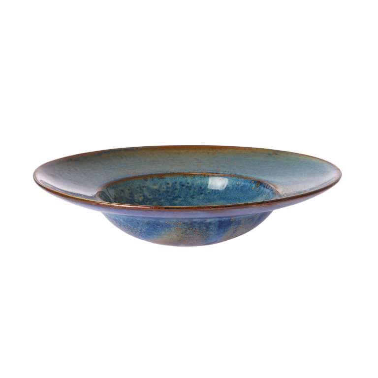 HKliving Chef Ceramic pastabord Ø28.5 rustic blue