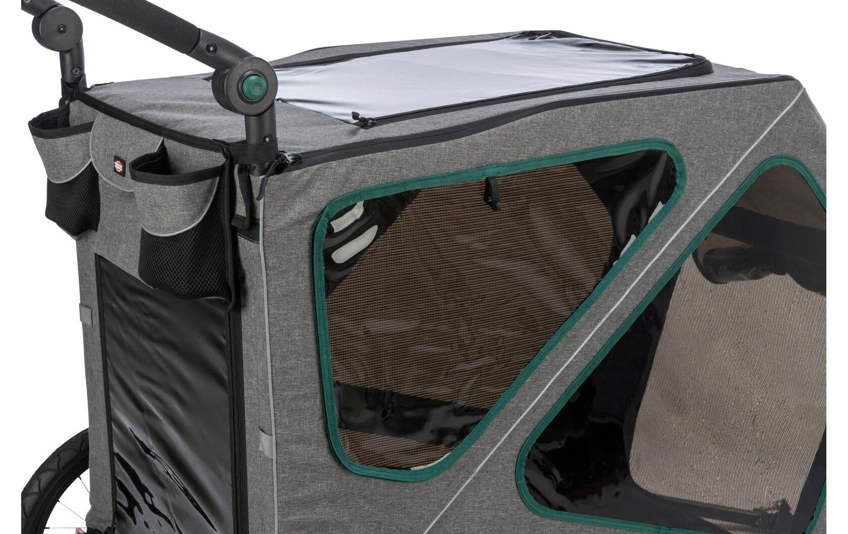 TRIXIE Fahrradhundeanhänger »M, 71×95×85/138 cm, Grau/Salbei«