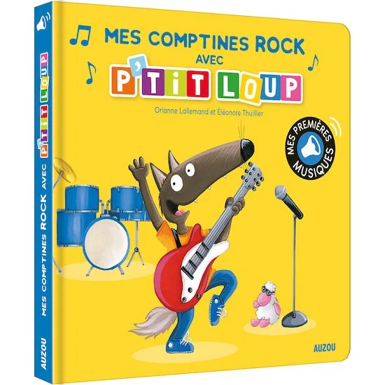 P'tit Loup mes comptines rock   Jaune        de               AUZOU