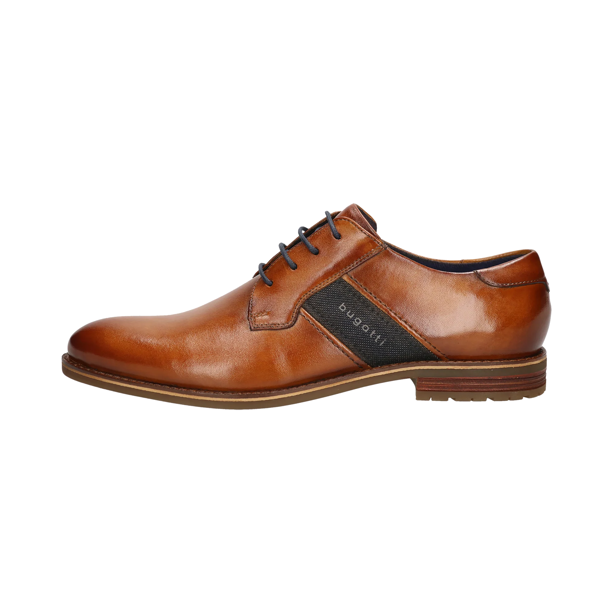 Leder Business Schnürer cognac