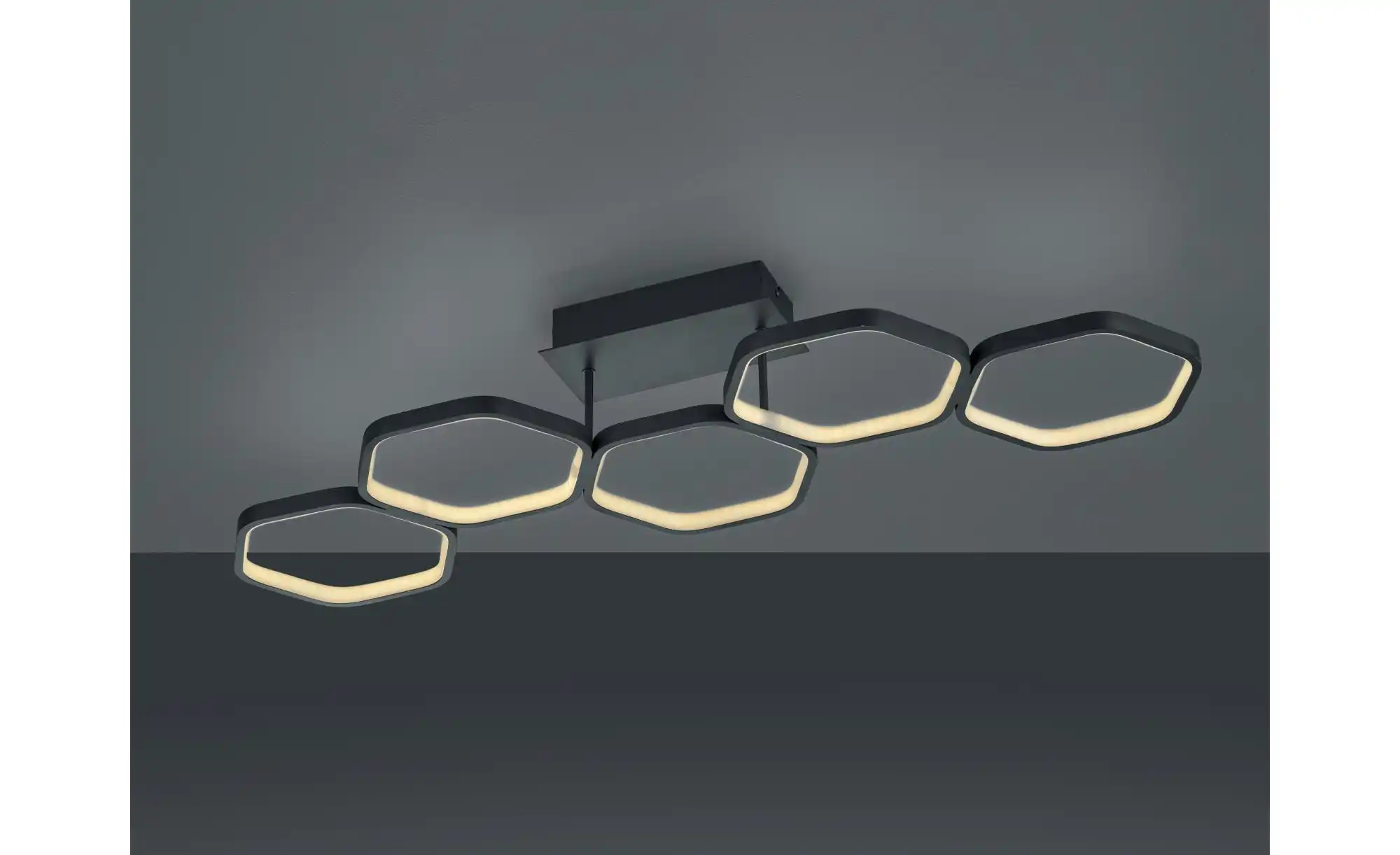 Trio LED-Deckenleuchte, 4-flammig, grau