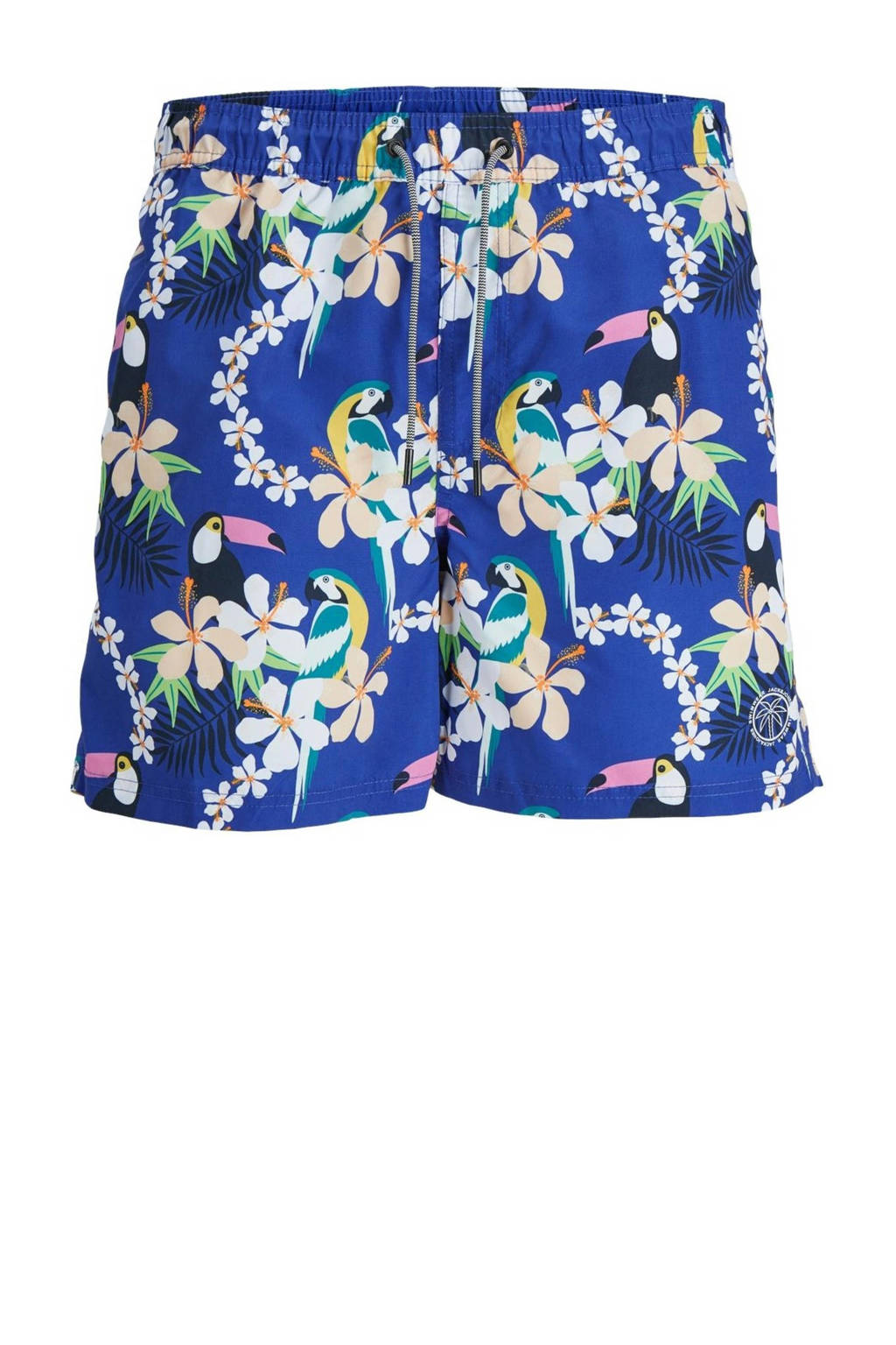 Fleurige zwembroekzwemshort JPSTFIJI blauw/multi