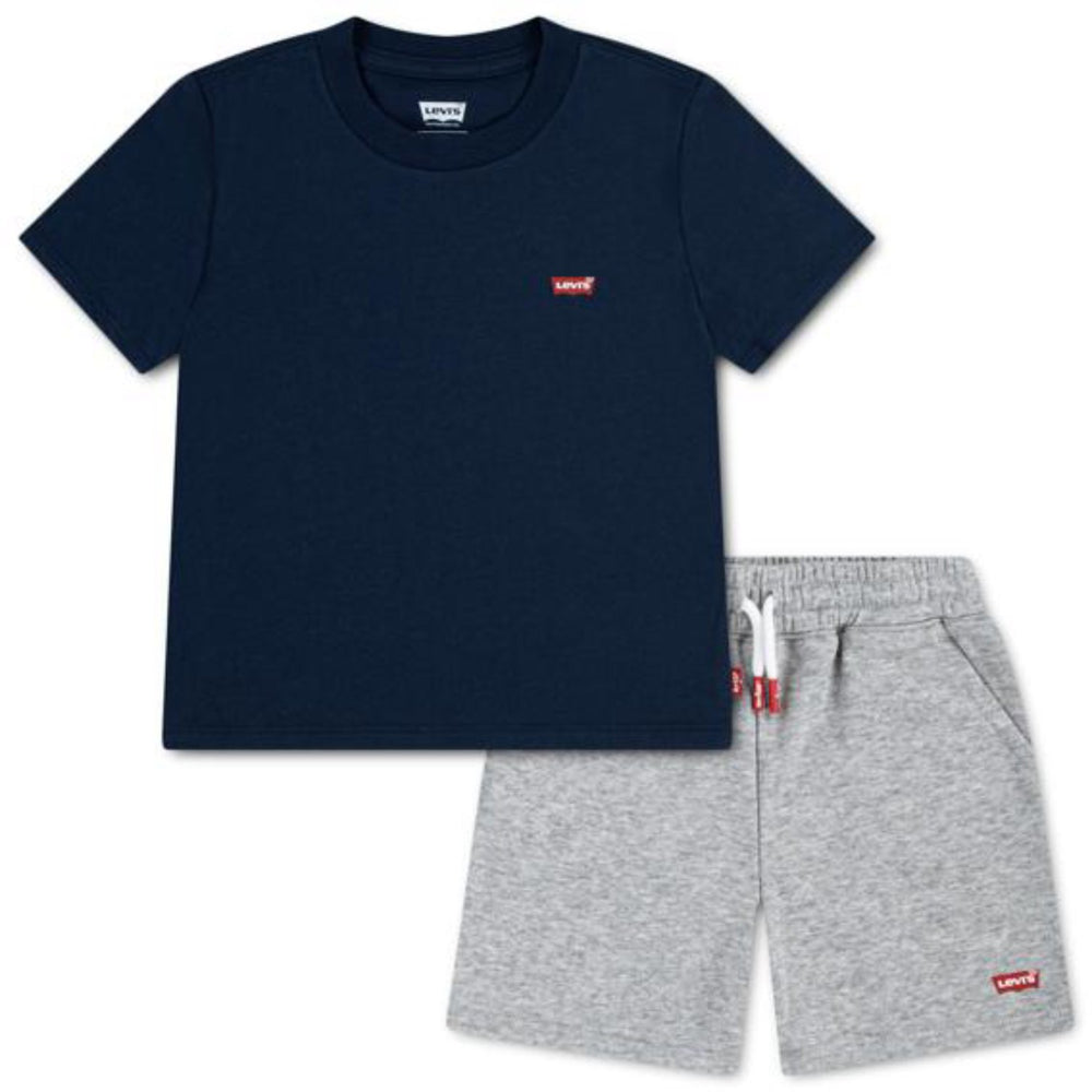 Køb Levi's Dress Blues Lvb Batwing T-Shirt & Strik Shorts Sæt