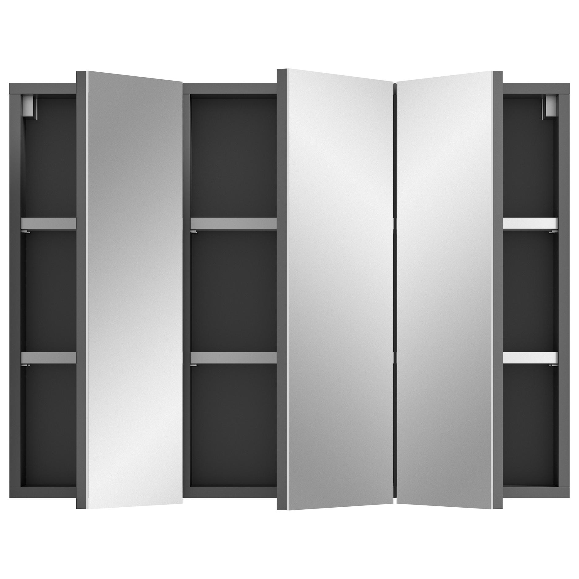 Spiegelschrank SOFT - grau - 80 cm
