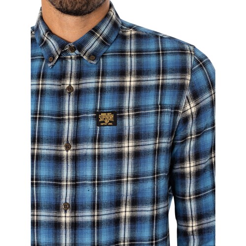 Superdry - Camisa De Leñador De Algodón Azul