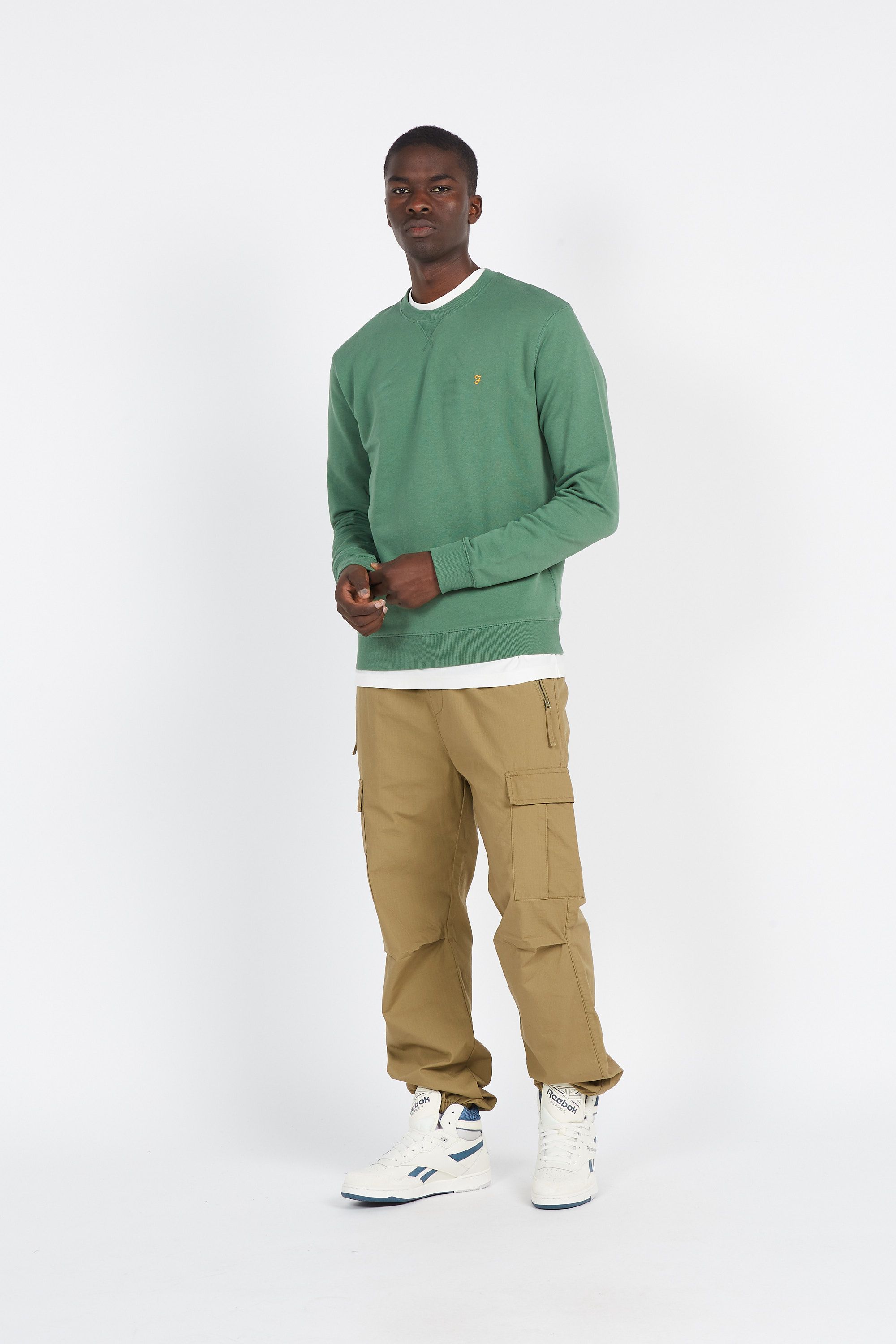FARAH Sweatshirt  TIM NEW CREW Vert