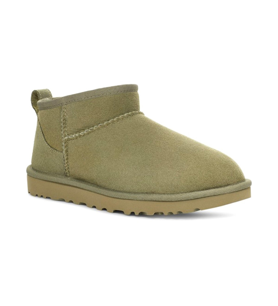 UGG Botines de Piel Classic Classic Ultra Mini verde