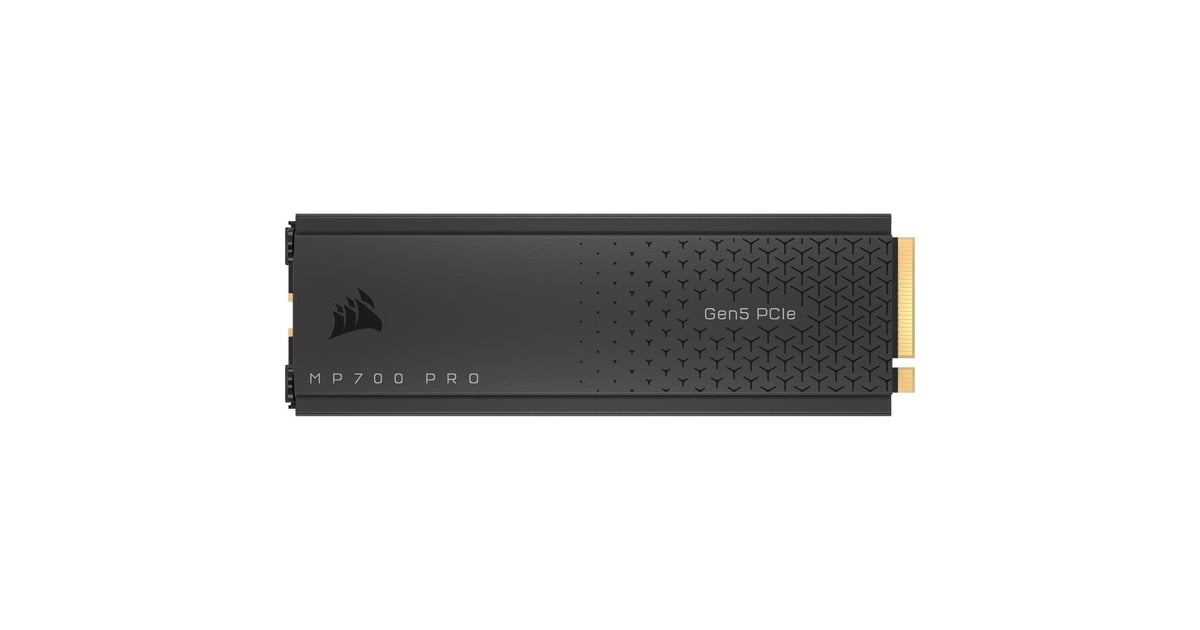 CorsairMP700 PRO met luchtkoeler 2 TB SSD  (PCIe Gen5 x4 NVMe 2.0, M.2 2280, 3D TLC NAND)