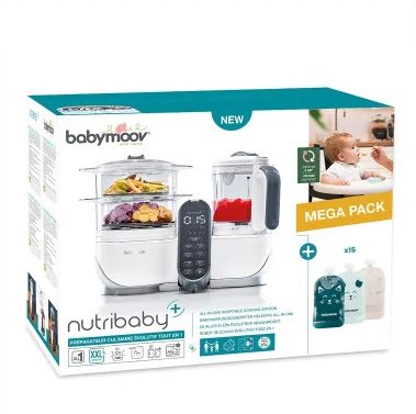 Robot Cuiseur Nutribaby(+) White + Sac Reutilisables X 15 Babymoov