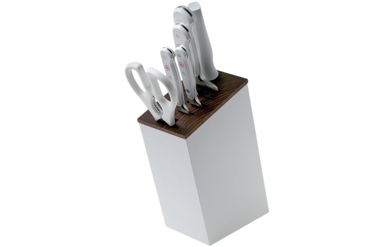Wüsthof Classic White 6-delige messenset versie santoku inclusief blok, 1090270601