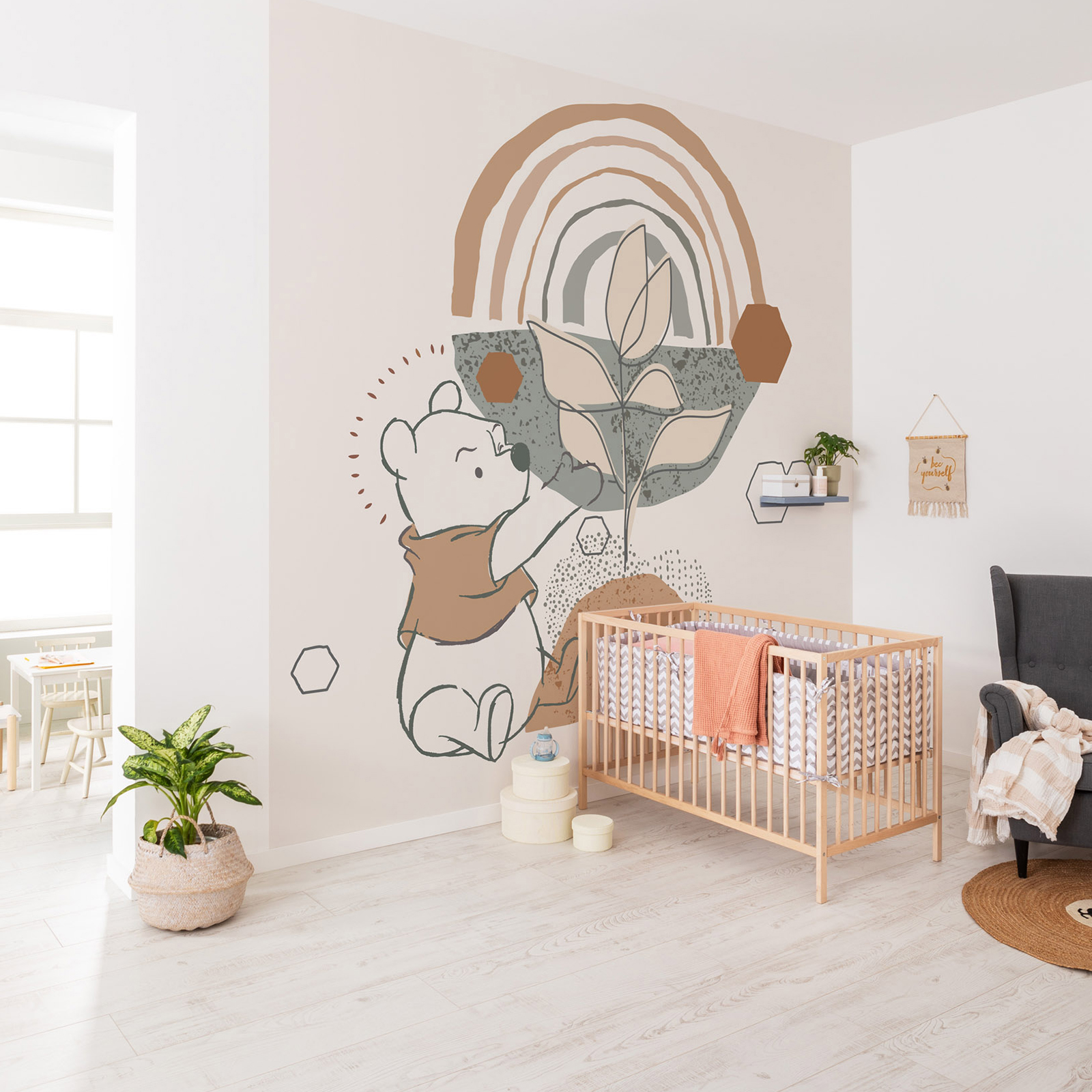 Vlies-Fototapete WINNIE THE POOH GROW - bunt - 300x280 cm