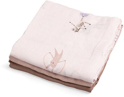 Sebra Musselin Sutteklut 3-Pack, Teeny Toes