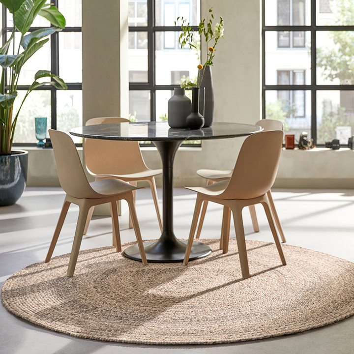 Rond wollen vloerkleed - Bellano ST Beige 142