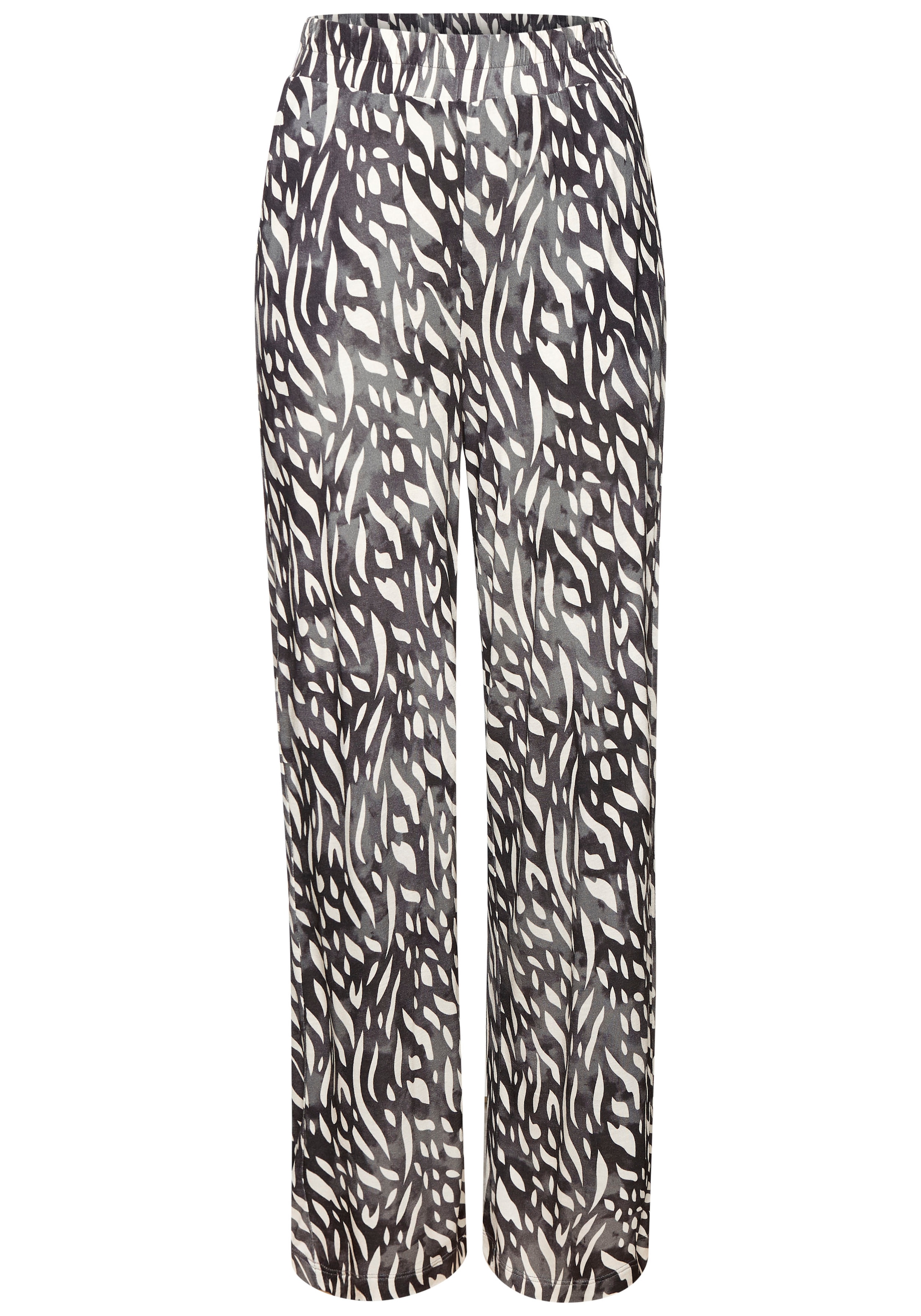 LASCANA Palazzohose  aus Viskosejersey, Schlupfhose mit Alloverprint und Taschen