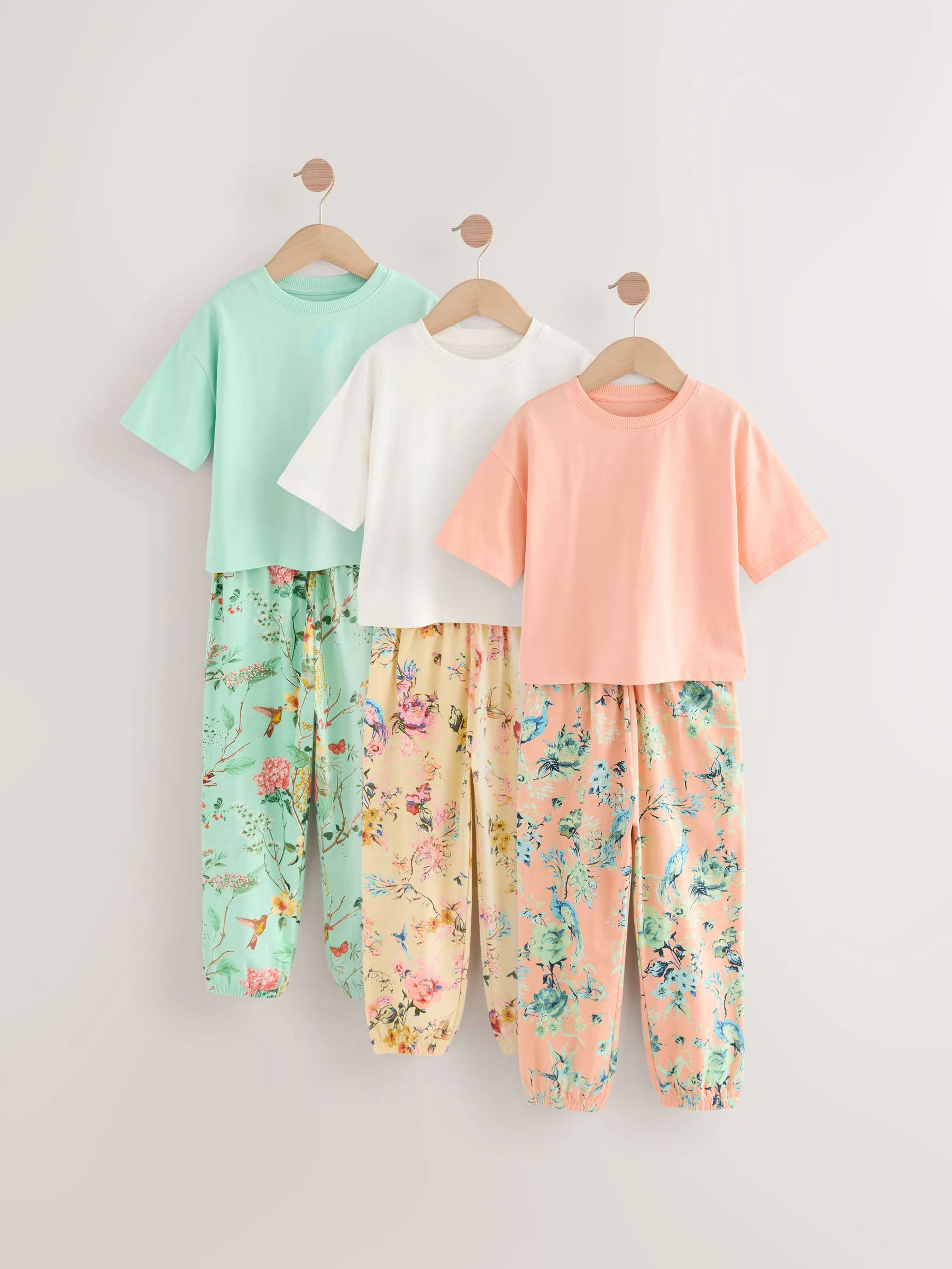 Roze/blauw - Verpakking van 3 pyjama's met joggingbroek (3 - 16 jr)