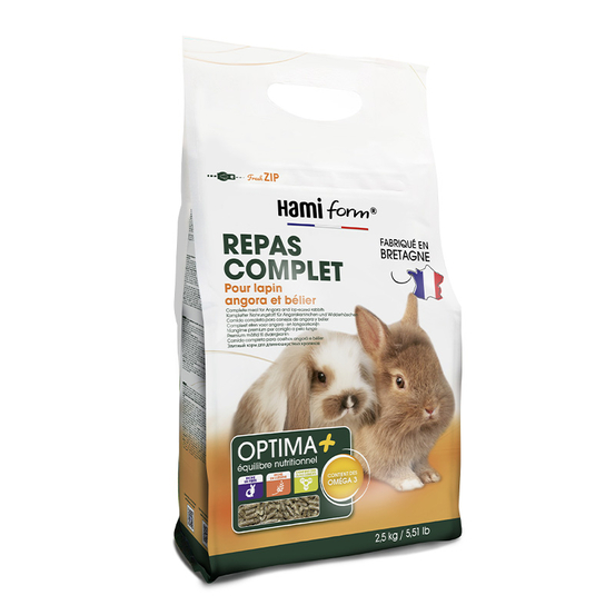 Repas complet pour lapin angora et bélier 2.5kg